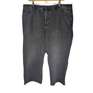 Universal Thread Mid Rise 90s Baggy Jeans Button Fly‎ Womens 22 Black Wash Rigid